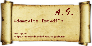 Adamovits István névjegykártya